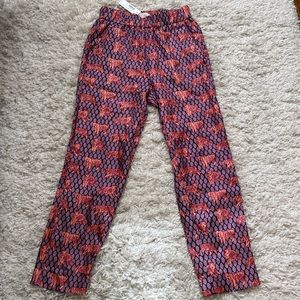 J. Crew Silk Tiger Print Pants